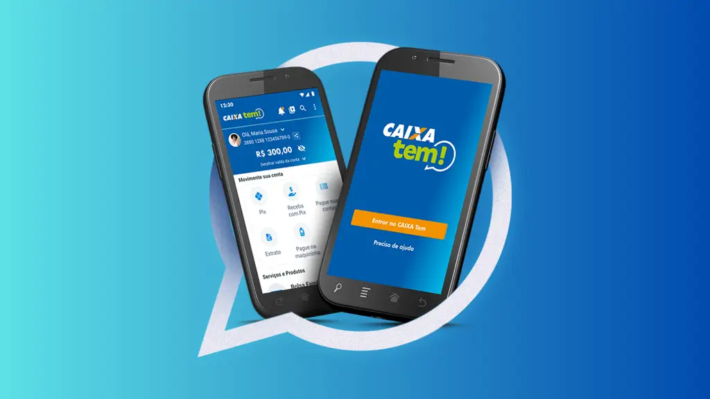 Arquivo PDF do extrato bancário sendo salvo em smartphone através do app Caixa