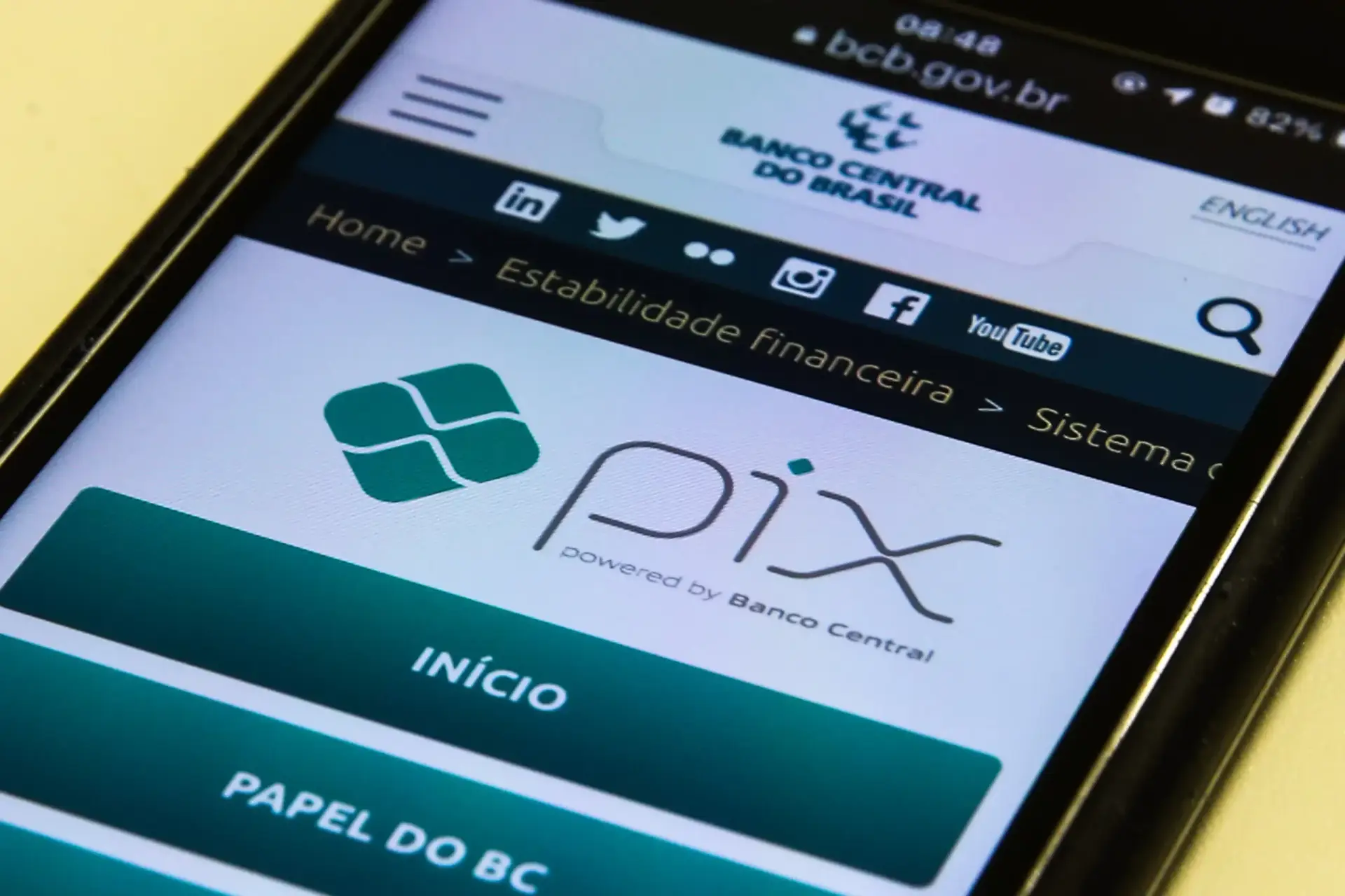 PIX comum no smartphone